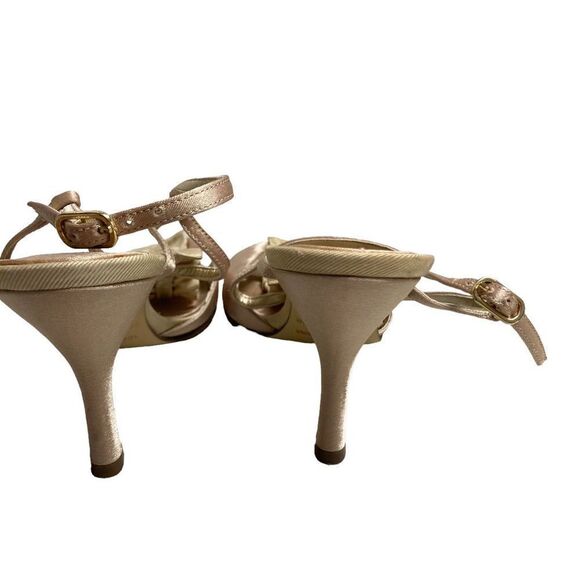 MICHAEL SHANNON Johanna Style Gold 4” Heels Size 7M - Picture 2 of 11